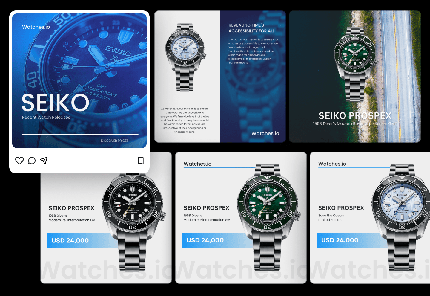 Watches.io Social Media Designs